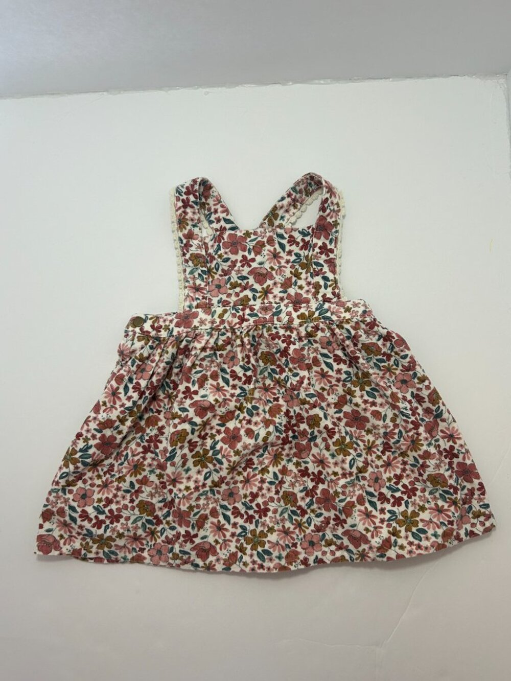 Tommy Bahama 18M Floral Corduroy Toddler Jumper Dress - Excellent Condition